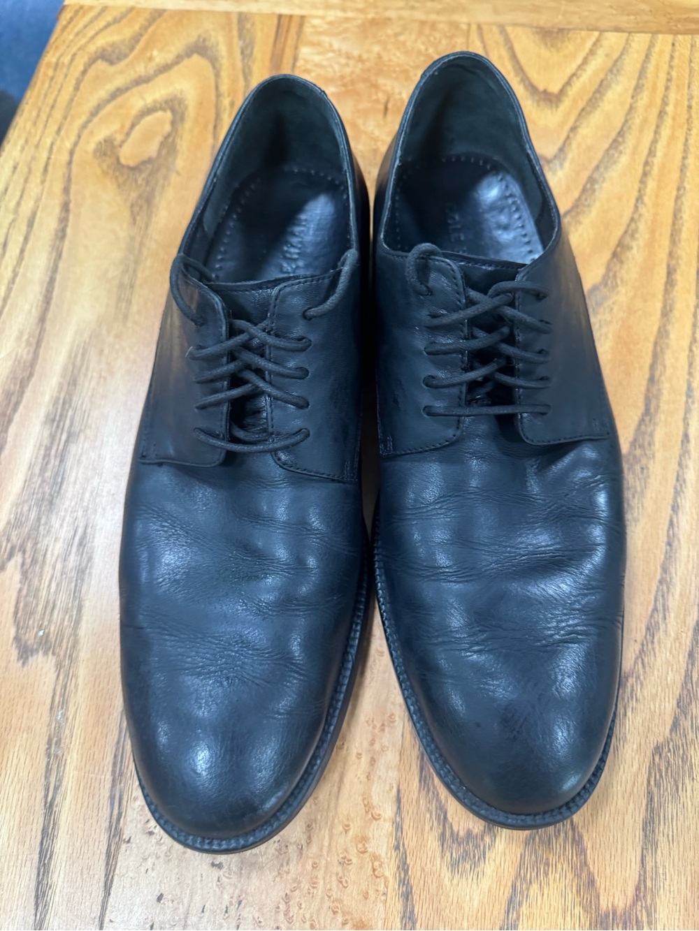 Men's Black Leather Derby Shoes